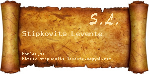 Stipkovits Levente névjegykártya